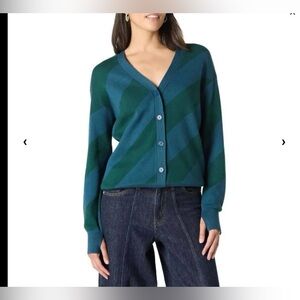 The Drop Womens Legion Blue/Rain Forest Cardigan by @takkunda, NWT